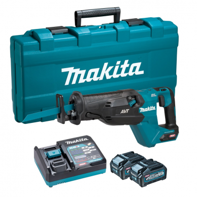 Akumuliatorinis tiesinis pjūklas Makita JR002GM201, 40 V, 2 x 4.0 Ah