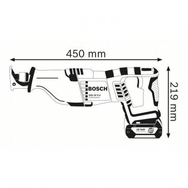 Akumuliatorinis universalus pjūklas Bosch GSA 18 V-LI solo Professional 2