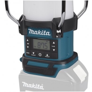 Akumuliatorinis žibintas / radijas Makita DMR055, 14,4 / 18 V, 130 lx, (be akum. ir krov.) 7