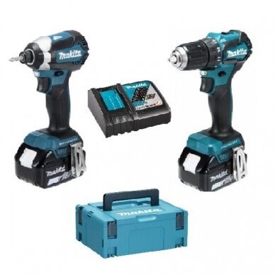 Akumuliatorinių įrankių komplektas Makita DDF483+DTD153, 18V, 2x5,0Ah