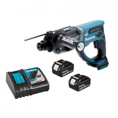 Akumuliatorinis perforatorius Makita DHR202RM, 18V, 2x4,0Ah