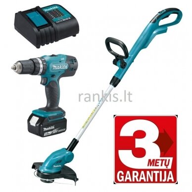 Akumuliatorinių įrankių komplektas MAKITA DLX2114S 18V (DHP453Z + DUR181Z, 1X3.0Ah)