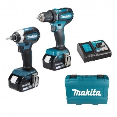 Akumuliatorinių įrankių komplektas Makita DLX2289RG, 18V, 2x6,0Ah