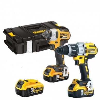 Akumuliatorinių įrankių rinkinys DeWalt DCK276P3-QW (DCD996 + DCF887), 18 V, 3x5.0 Ah