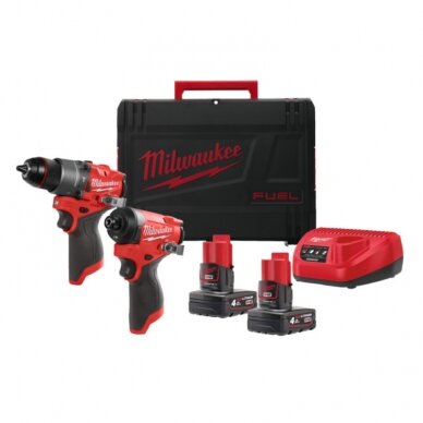 Akumuliatorinių įrankių rinkinys MILWAUKEE M12 FPP2A2-402X