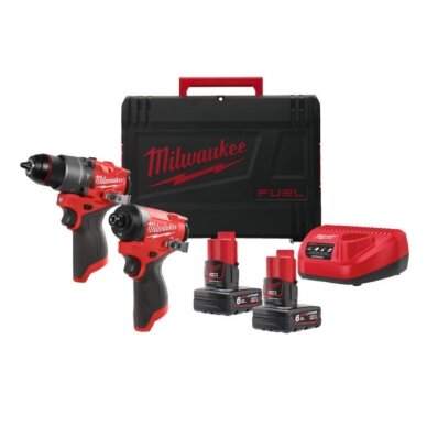 Akumuliatorinių įrankių rinkinys MILWAUKEE M12 FPP2A2-602X