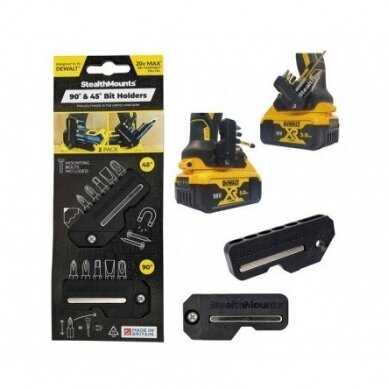 Magnetinių antgalių laikiklis StealthMounts BH-DW-4590-BLK, skirtas "Dewalt XR" ir "Flexvolt" įrankiams