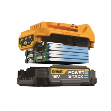 Akumuliatorius DeWALT Powerstack DCBP034-XJ, 18 V, li-ion, 1.7Ah 3