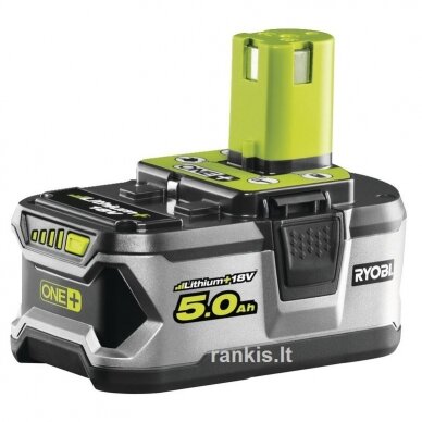 Akumuliatorius Ryobi RB18L50, 18V, 5,0Ah, LITHIUM+, ONE+