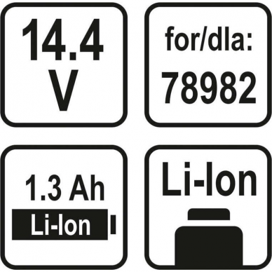 Akumuliatorius Sthor, LI-ION, 14,4 V, 1,3 Ah  2