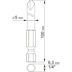 Antgaliai trikampiai NR1-NR3 / 1/4 100mm 1