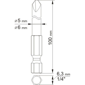 Antgaliai trikampiai NR2-NR4 / 1/4 100mm 1