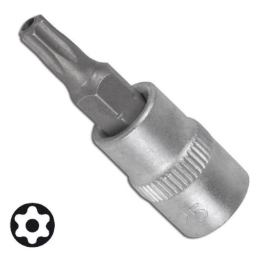 Antgalis įpresuotas į 1/4" galvutę T40 su skyle (FC2608-T40)