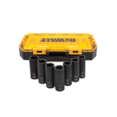 Smūginių galvučių rinkinys DeWalt DWMT74737-0, 7 vnt, 17-24mm