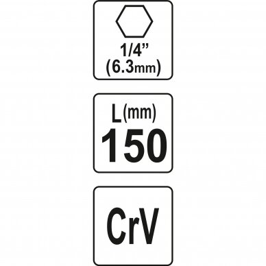 Antgalių laikiklis Yato 1/4", 150mm 2