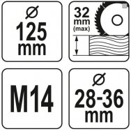 APSAUGINIS GAUBTAS nuo dulkių M14, 115 / 125 mm (YT-82992)