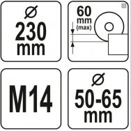 APSAUGINIS GAUBTAS nuo dulkių Yato M14 / 230 mm (YT-82990)