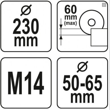 APSAUGINIS GAUBTAS nuo dulkių Yato M14 / 230 mm (YT-82990) 1