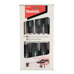 Atsuktuvų rinkinys Makita E-13518, 6 vnt., PH1x100, PH2x100, SL4.0x100, SL5.5x100, SL6.5x125, SL8.0x150