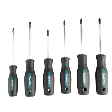 Atsuktuvų rinkinys Makita E-13524, 6 vnt, PH1x100, PH2x100, PZ1x80, PZ2x100, SL4.0x100, SL5.5x100