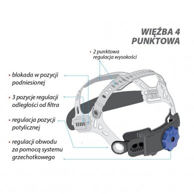 Automatiškai tamsėjanti suvirinimo kaukė, skydelis Yato YT-73921 4