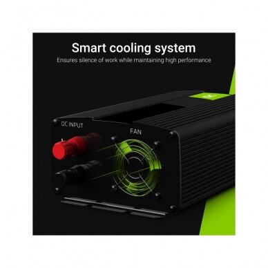 Automobilinis įtampos keitiklis - inverteris Green Cell INV23 (24V - 220V, 1000W/2000W) 1