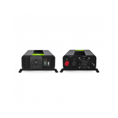 Automobilinis įtampos keitiklis - inverteris Green Cell INVGC16 (12V - 230V, 500W / 1000W) 2