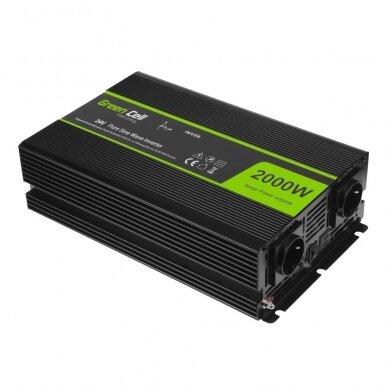 Automobilinis įtampos keitiklis - inverteris Green Cell INV20 (24V - 230V, 2000W/4000W) 2