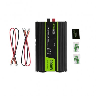 Automobilinis įtampos keitiklis - inverteris Green Cell INV20 (24V - 230V, 2000W/4000W) 3