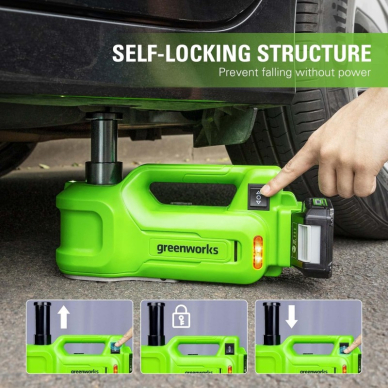 AUTOMOBILIO DOMKRATAS Greenworks G24JACK, 24V, (tik įrankis) 2