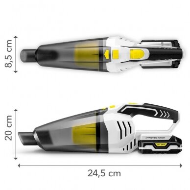 Belaidis rankinis dulkių siurblys Trotec VC 10-20V 7