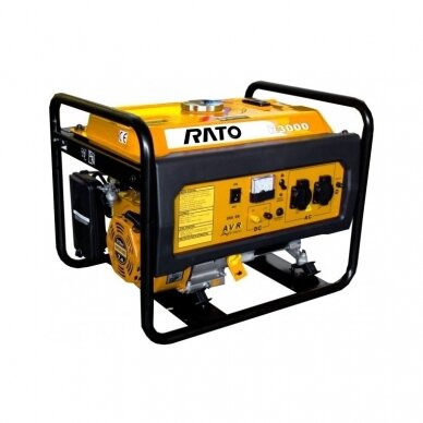 Benzininis generatorius RATO R3000D, 230V, 3kW el. starteris