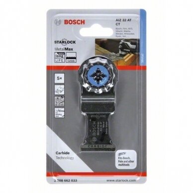 Bosch AIZ 32 AT MetalMaxCarbide 32 x 40 mm, 5vnt.STARLOCK 2608662033