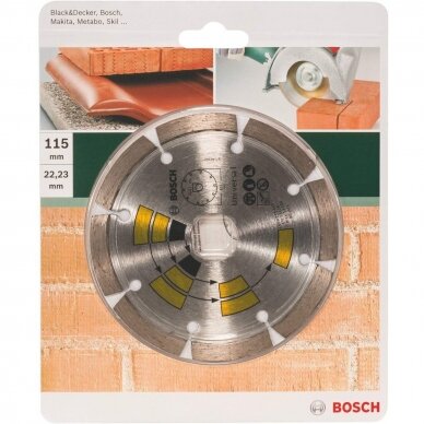 BOSCH Deimantinis pjovimo diskas 115mm Univesal 1