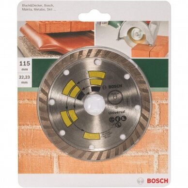 BOSCH Deimantinis pjovimo diskas 115mm Univesal Turbo