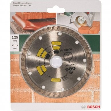 BOSCH Deimantinis pjovimo diskas 125mm Univesal Turbo