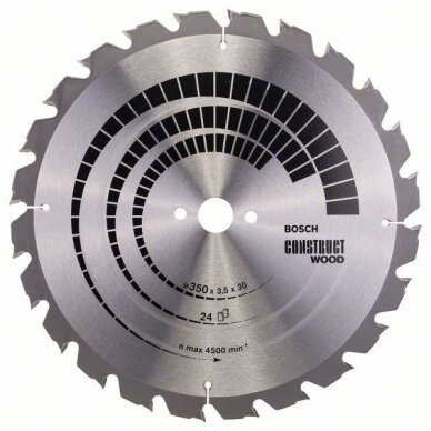 Pjovimo diskas medienai Bosch CONSTRUCT WOOD, 350x30 mm, 2608640692