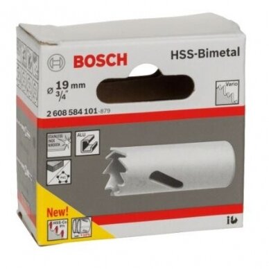 Gręžimo karūna Bosch HSS bi-metal 2608584101, Ø19 mm 1