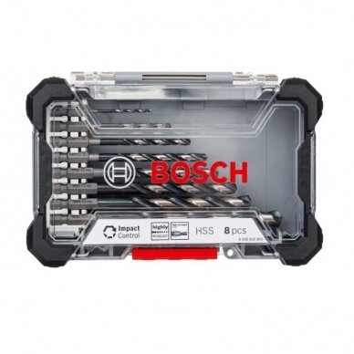 Grąžtų komplektas metalui Bosch, HSS, 2-10 mm, 8 vnt., 2608577146