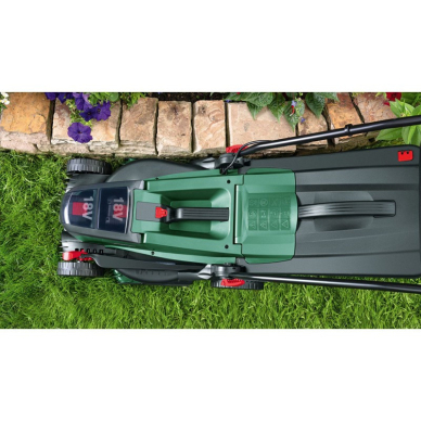 Akumuliatorinė vejapjovė Bosch Universal Rotak 2x18V-37-550, 18 V, 37 cm, 06008B9E01 (be akum. ir krov.) 2