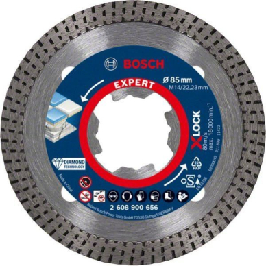 Deimantinis pjovimo diskas Bosch,; 115x22,23 mm, X-Lock, 2608900657