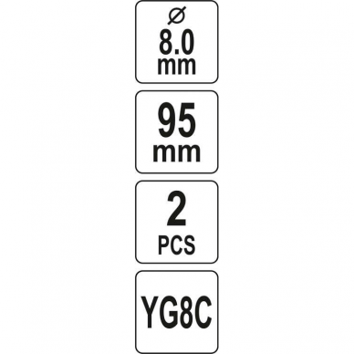 Centravimo grąžtai Yato, 2 vnt 3
