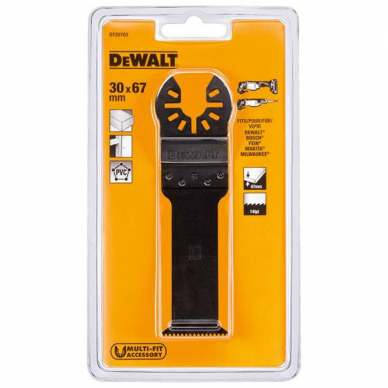 Daugiafunkcinio įrankio geležtė DeWalt DT20703-QZ, 30 x 67 mm 2