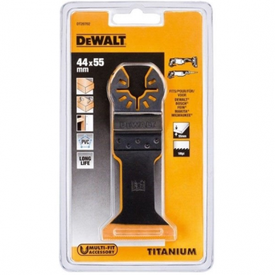 Daugiafunkcinio įrankio geležtė DeWalt DT20702, 44 x 55 mm 1