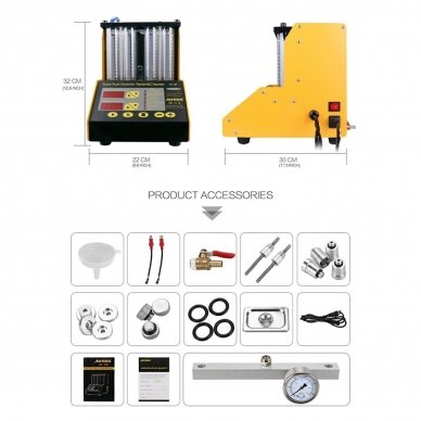 Degalų įpurškimo testeris ir purkštukų valymo įrenginys (FTC105) 1