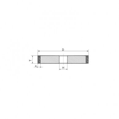 Deimantinis galandimo diskas PDT 1A1 150-10-3/32 AC4 BAZIS B2-01 1