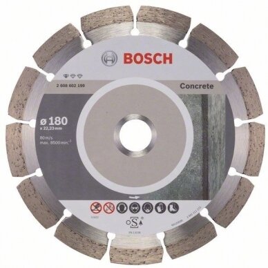 Deimantinis pjovimo diskas Bosch betonui 180mm; 22,23mm