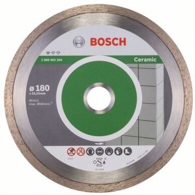 Deimantinis pjovimo diskas Bosch keramikai 180mm; 22,23mm