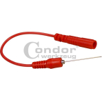 Diagnostikos kabelis / zondo antgalis su adatos galu 0,7mm / raudonas