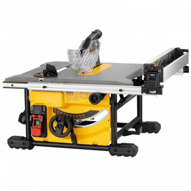 Išilginio pjovimo staklės DeWALT DWE7485RS-QS, 210 mm, 1,85 kW + stovas DE7400 1